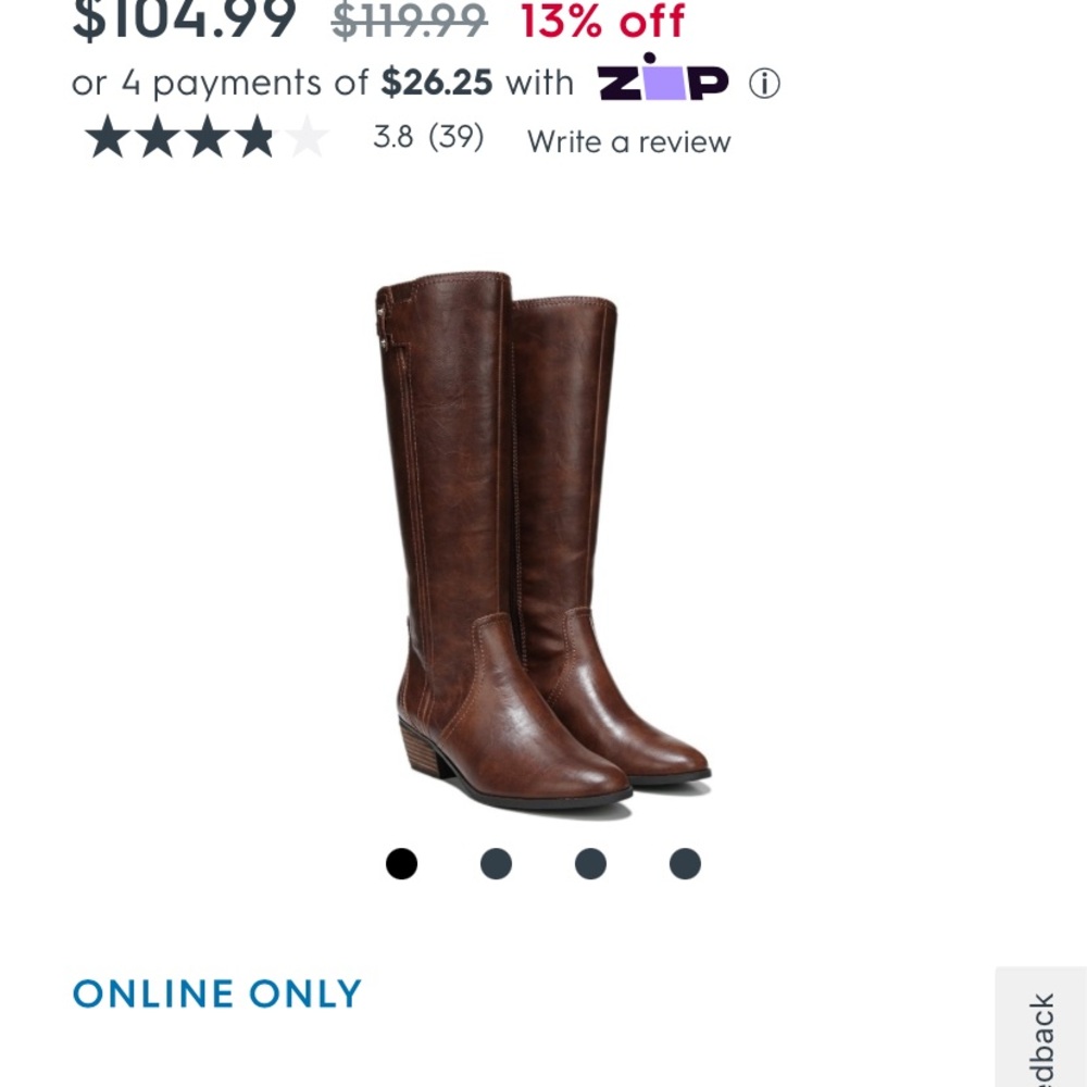 NIB Dr. Scholl’s Tall Wide calf Brown boots size 10
